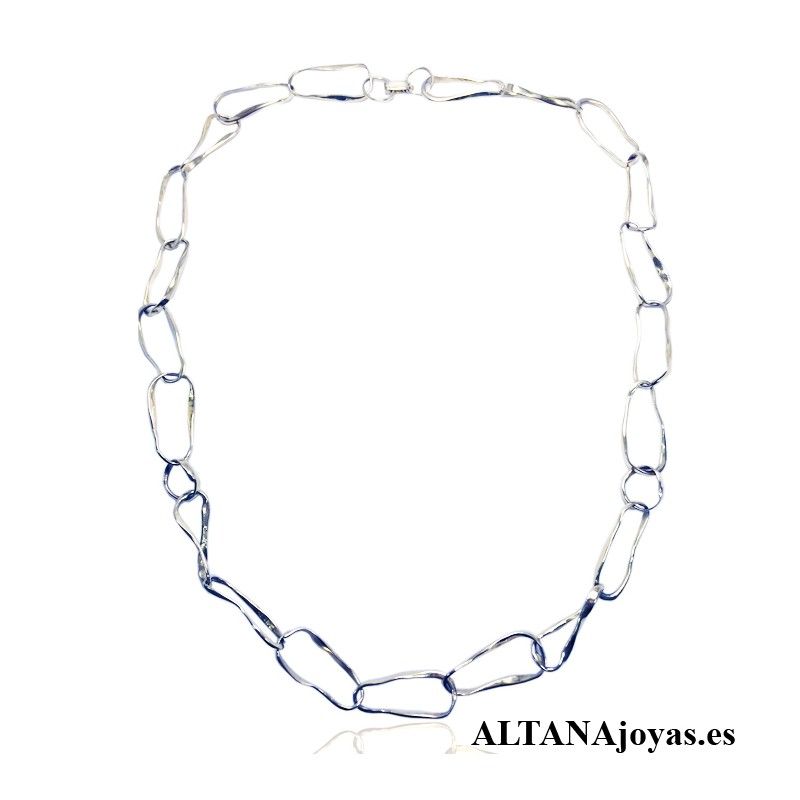 Cadena Artesanal Plata eslabones grandes