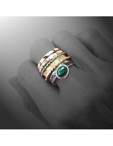 Anillo Cimborrio Malaquita
