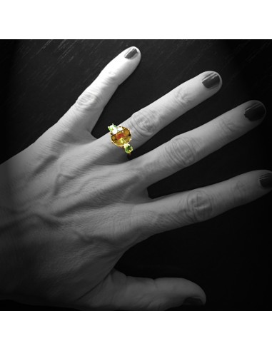 Anillo Tresillo Citrino