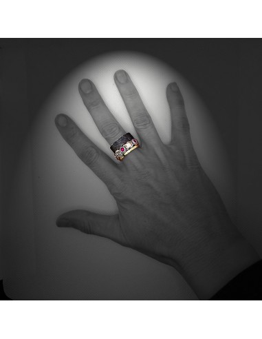 Anillo Cúpula Rubíes