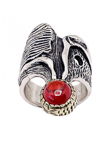 Anillo Contemporáneo Granate