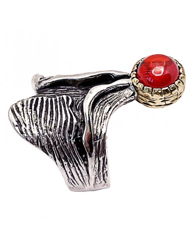 Anillo Contemporáneo Granate