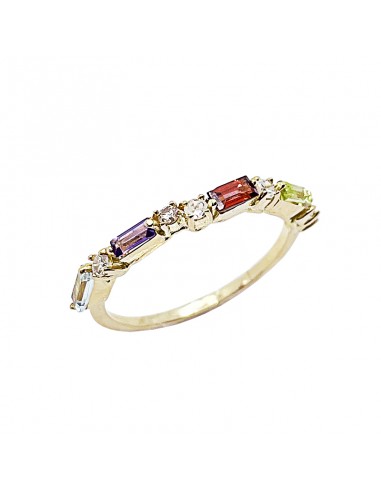 Anillo Baguettes Multicolor