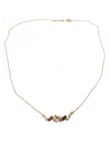 Colgante con cadena Baguettes Multicolor
