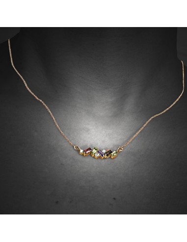 Colgante con cadena Baguettes Multicolor