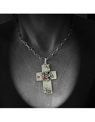Cruz Plata Onix Coralina