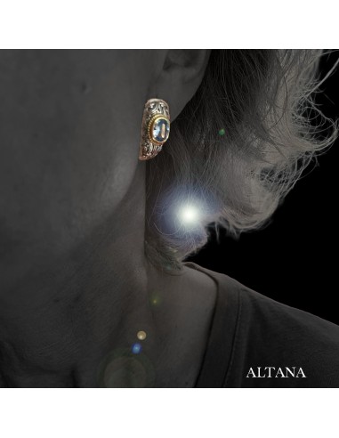 Pendientes Art-Deco Plata de Ley...