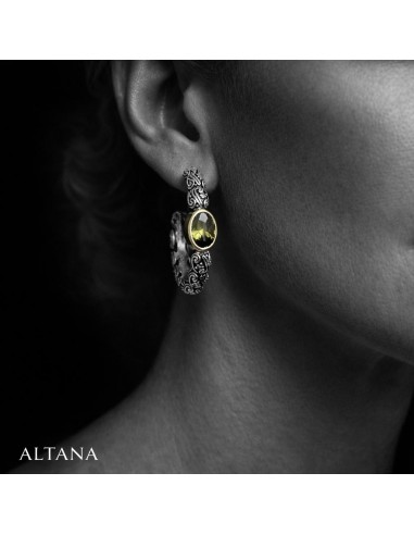Pendientes Art-Deco Plata de Ley Aros