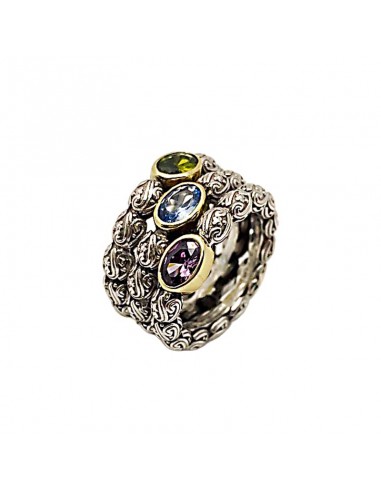 Anillo Art-Deco Triple
