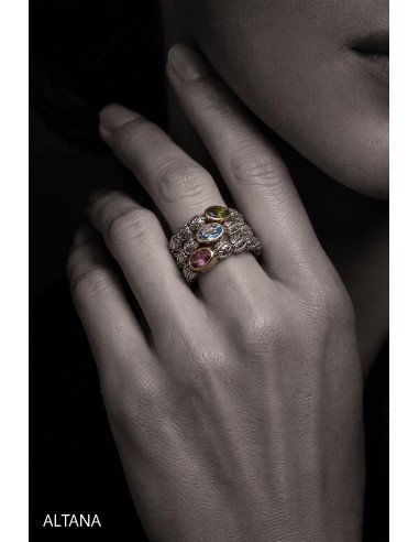 Anillo Art-Deco Triple