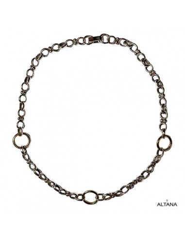 Cadena Plata de Ley con apliques en...