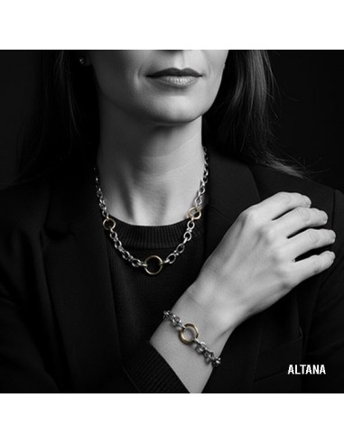 Pulsera Plata de Ley con apliques en...