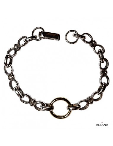 Pulsera Plata de Ley con apliques en...