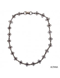 Cadena Plata de Ley Flores...
